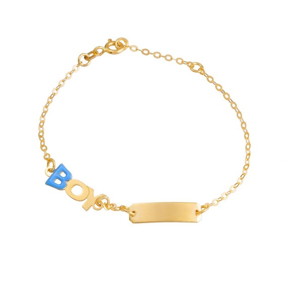 newborn baby boy 9k yellow gold bracelet