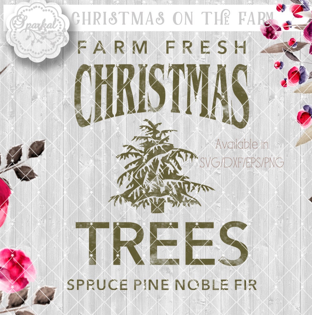 Vintage Rustic Christmas SVG File Cut Files Christmas Tree