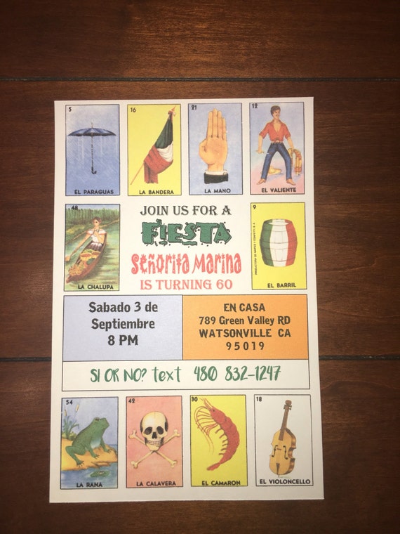 Loteria Invitations by DNiceDetails on Etsy