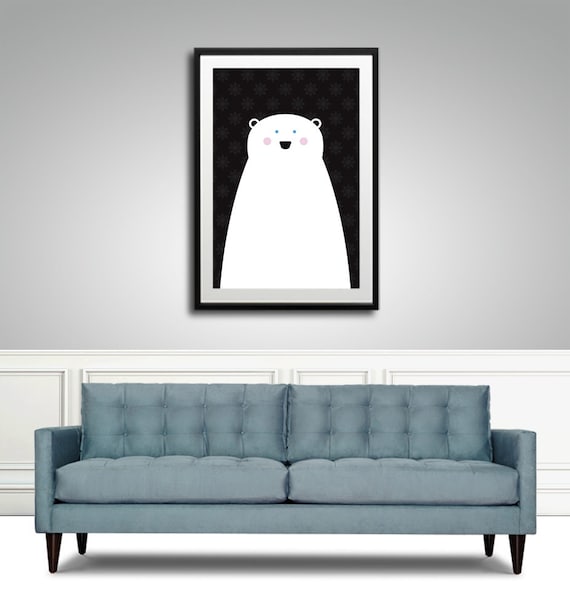 Eisbär süÃe tiere baby kinder kinderzimmer illustration