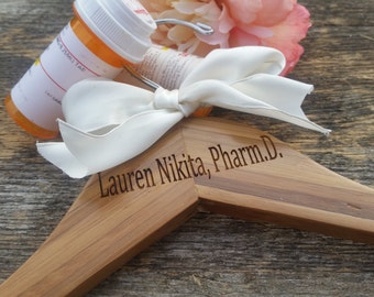 Pharm D White Coat Ceremony, Personalized Hanger, Lab Coat, Pharmacist Gift, NEXT DAY PRIORITY Shipping, Gifts Wrapped