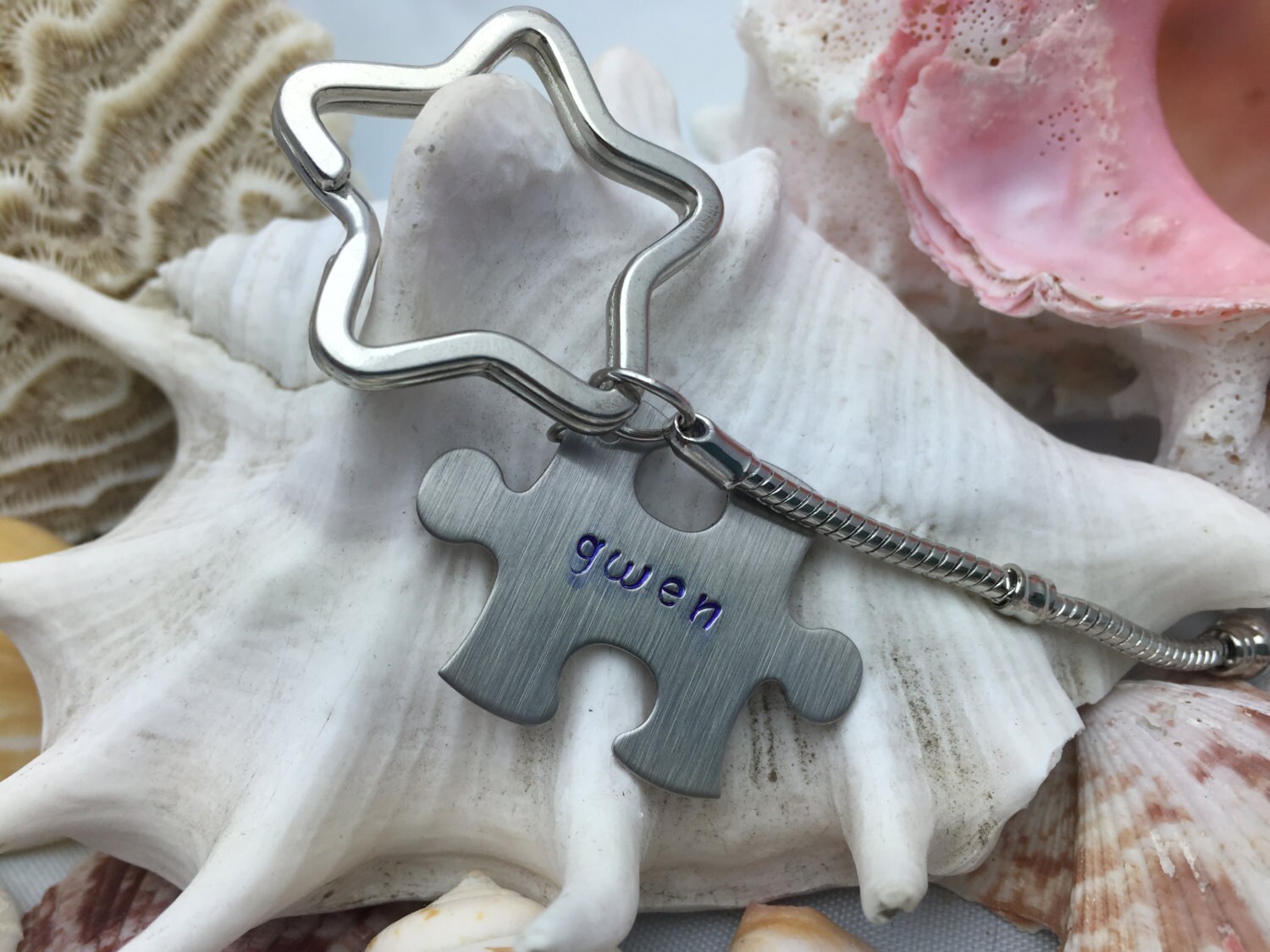 Custom Puzzle key chains best friends bridesmaids