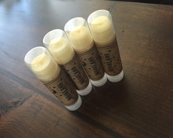 All Natural Essential Oil Beeswax Lip Balm with Shea and Cocoa Butter