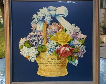 Beautiful turn of the century die cut advertising