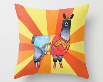 Wonder Woman Llama Pillow