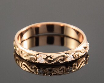 Band ring rose gold, Infinity ring gold, Infinity band ring, Gold band women, Tiny band ring, Gold tiny band, Small band ring