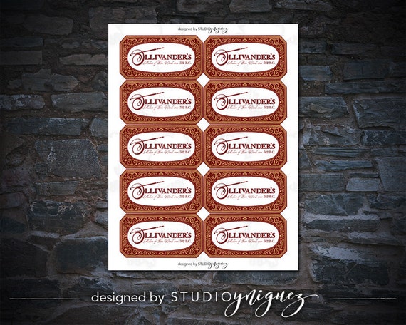Ollivander's Printable 3.75 x 2 Wand Labels