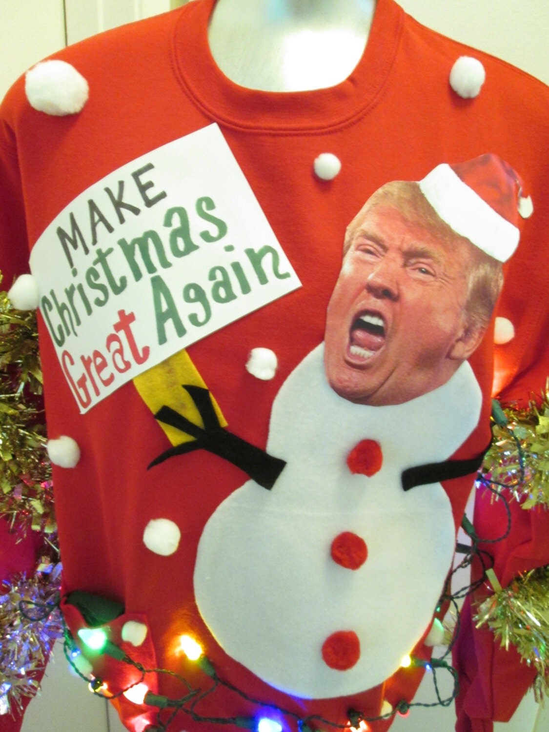 large ugly christmas sweater party donald trump make christmas large ugly christmas sweater party donald trump make christmas