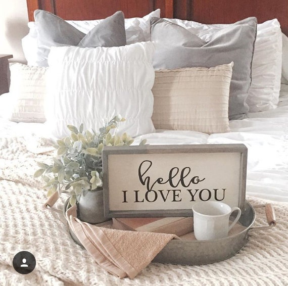 hello I love you wood love sign 12x6 vintage style love