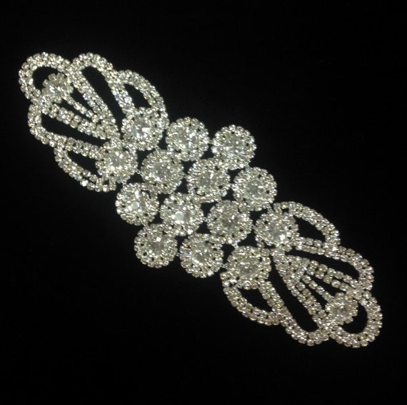 Crystal Applique Rhinestone Applique Wedding by toptrimming