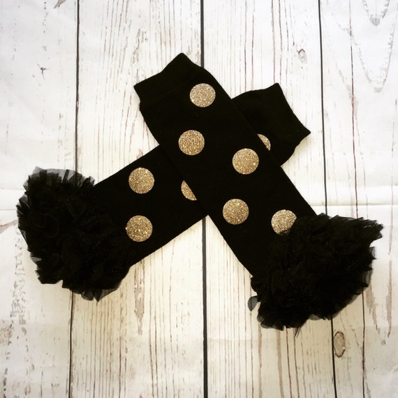 Gold polk dots leg warmersgold leggingsgirls by MayCutieBoutique
