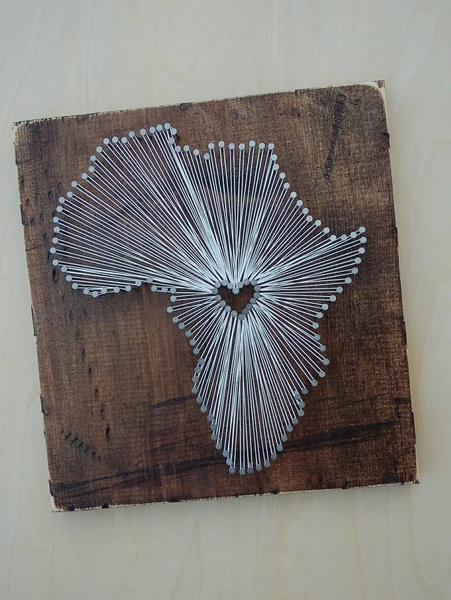 Africa String Art State string Art Africa Nail Art Rustic