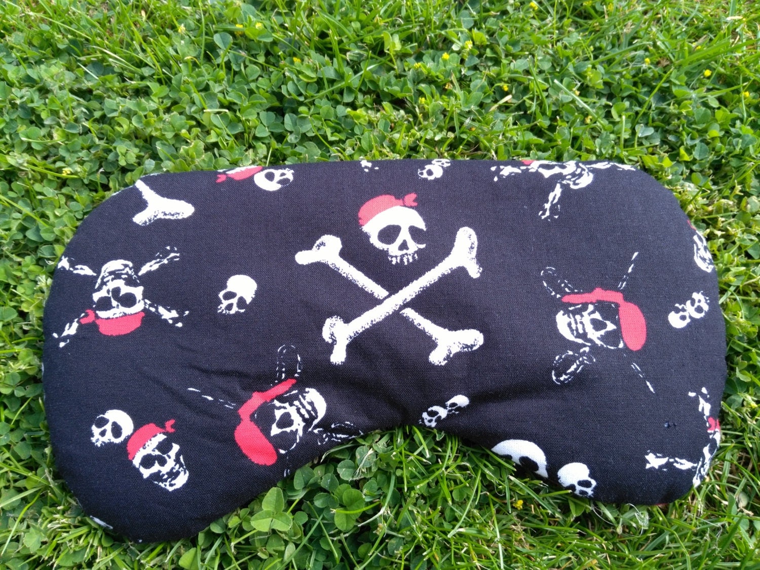 Aromatherapy lavender eye pillow mask with rice in a pirate