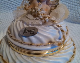 Vintage Capodimonte Trinket Box