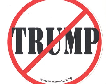 MS155-X - NO TRUMP Anti Trump Text Version Mini Bumper Sticker