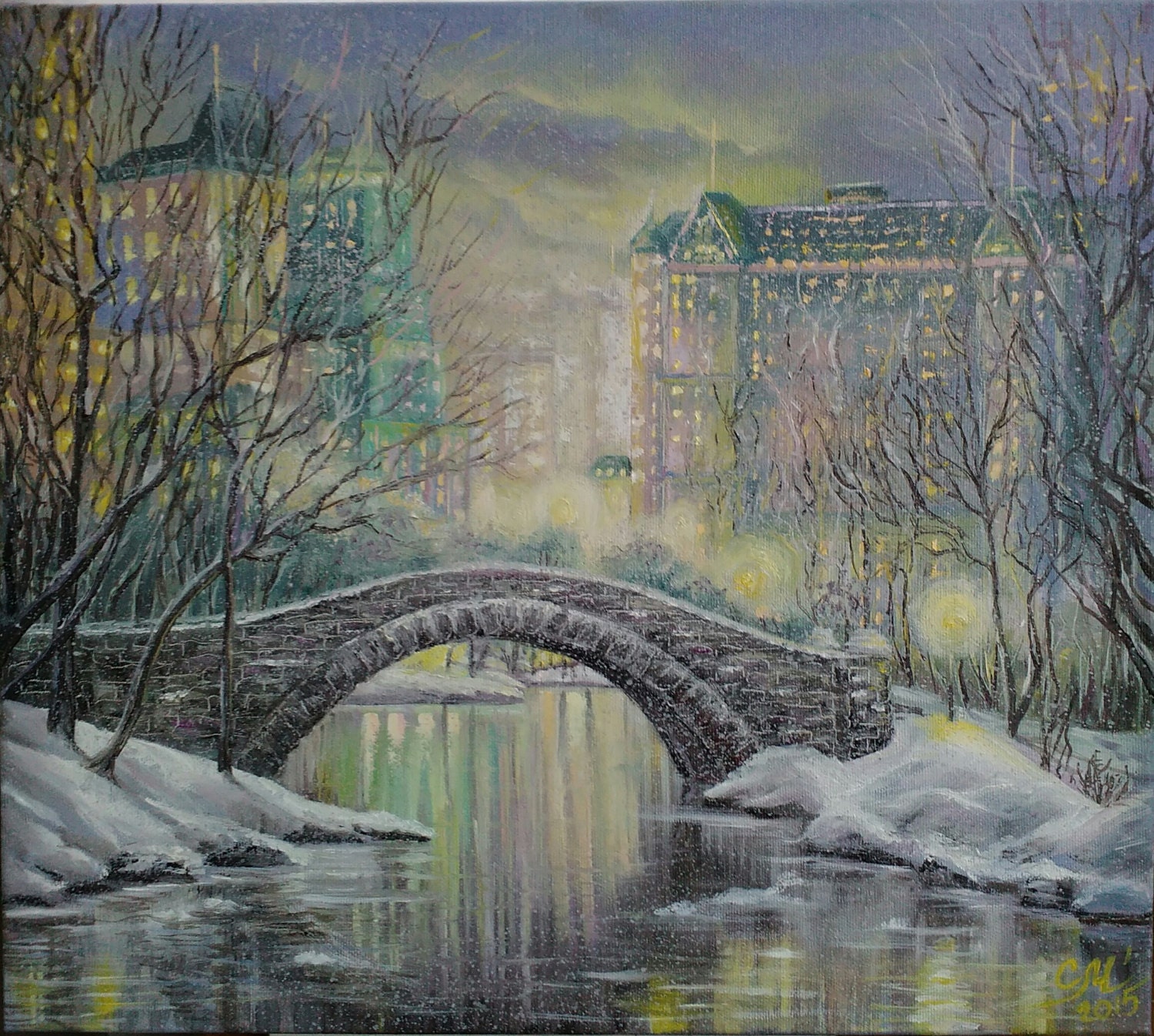 Winter Painting Landscape Gift Ideas Canvas Wall Art Zoom