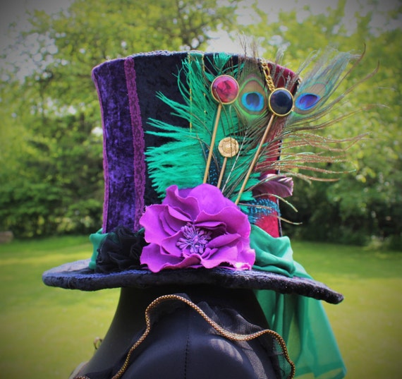 Hand Made Mad Hatter Top Hat. Full Size Top Hat. Bespoke. Made