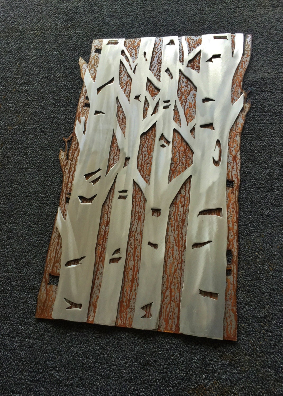 Gift for her. Aspen tree metal wall art. Birthday gift.