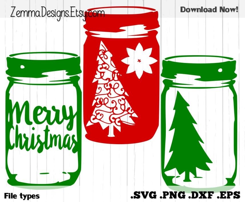 Christmas svg mason jar svg file types. .DXF .SVG .PNG