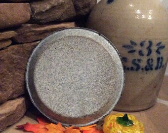 Vintage Enamelware Pie Pan, Blue Swirl Antique Graniteware Pie Plate, Dish, Primitive Kitchen Decor
