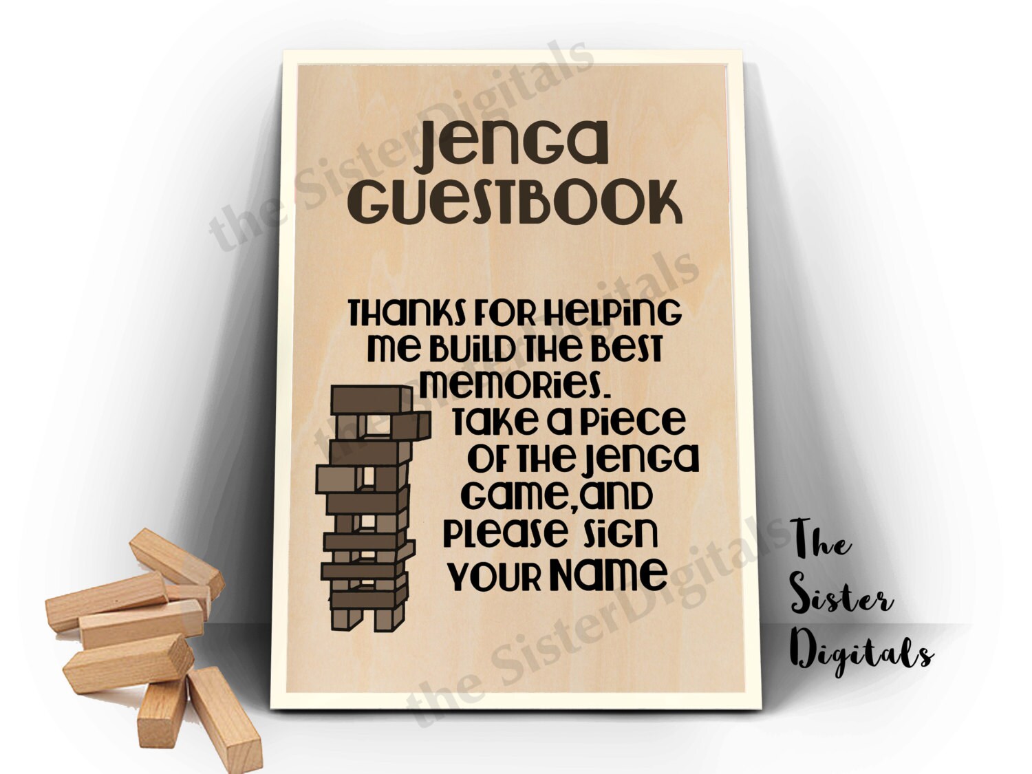 Graduation Jenga Guestbook Graduation Guest Book Sign