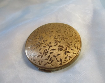 Stratton, made in England, Gold Tone Compact with Mirror