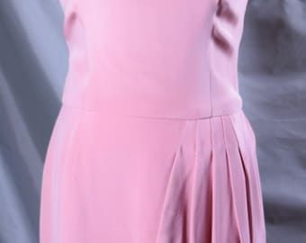Pink Mad Men Style Dress 1980's do 1950's Size Medium