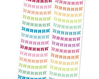 Weekend Banners Planner Stickers - Brights - Fits Erin Condren Planner