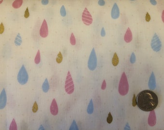 Rain drops double gauze Fabric Japanese Import