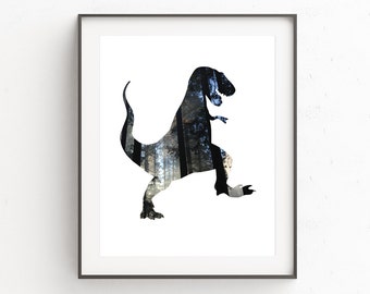 Dinsoaur Wall Art, Dinosaur Printable, T-Rex Print, Printable Art, Art for Boys, Dinosaur Decor, Trex Print, Dinosaur Art Print