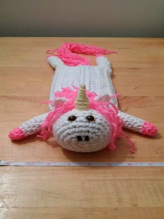 Crocheted Unicorn Heating Pad by VikingQueenBee on Etsy