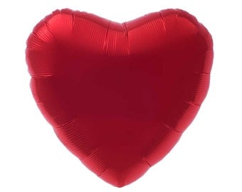 Red heart mylar balloon. 18". Love balloons. Bridal shower balloon. Bachelorette balloons. Wedding balloons. Bachelorette party balloons.
