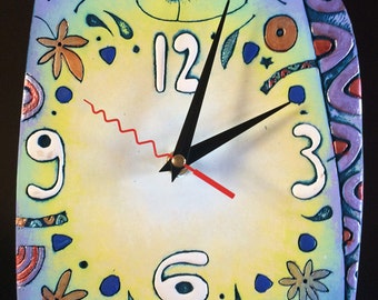 Ceramic wall clock "Cat Romeo"