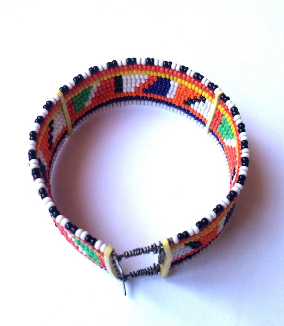 Beaded Maasai Bracelet Kenyan Bracelet African By Homeofafricanart