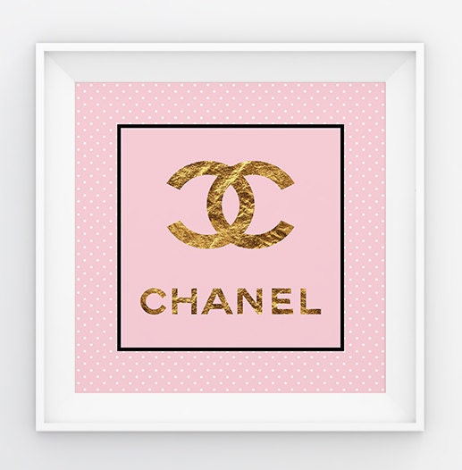 Coco Chanel Print Chanel Pink Art Logo Coco Chanel Poster