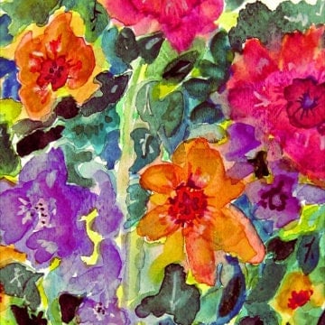 Original Watercolor Floral Paintings Mugs by pattysgardenstudio