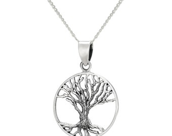 Tree Of Life Pendant Necklace, Sterling Silver Pendant Necklace, Tree Of Life Pendant, Silver Tree Of Life, Women's Silver Necklace