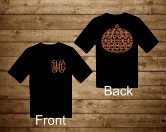 Halloween Shirt, Monogram Shirt, Girl Halloween Shirt, Halloween Party Shirt, Pumpkin Shirt, Fall Shirt, Kids Monogram Shirt
