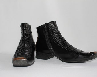 Dark Brown LEATHER Women's SLOUCH Ankle Boots - SIZE 36 European / 6 U.S.