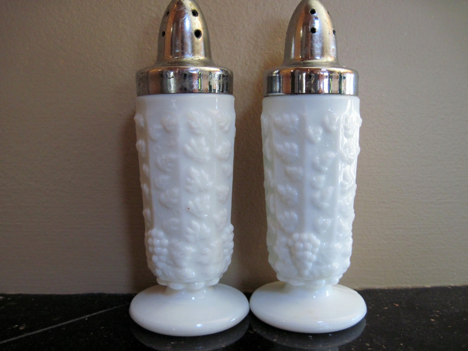 milk glass salt and pepper