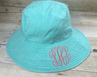 Monogram Beach Hat - Monogram Sun Hat - Monogram Floppy Hat