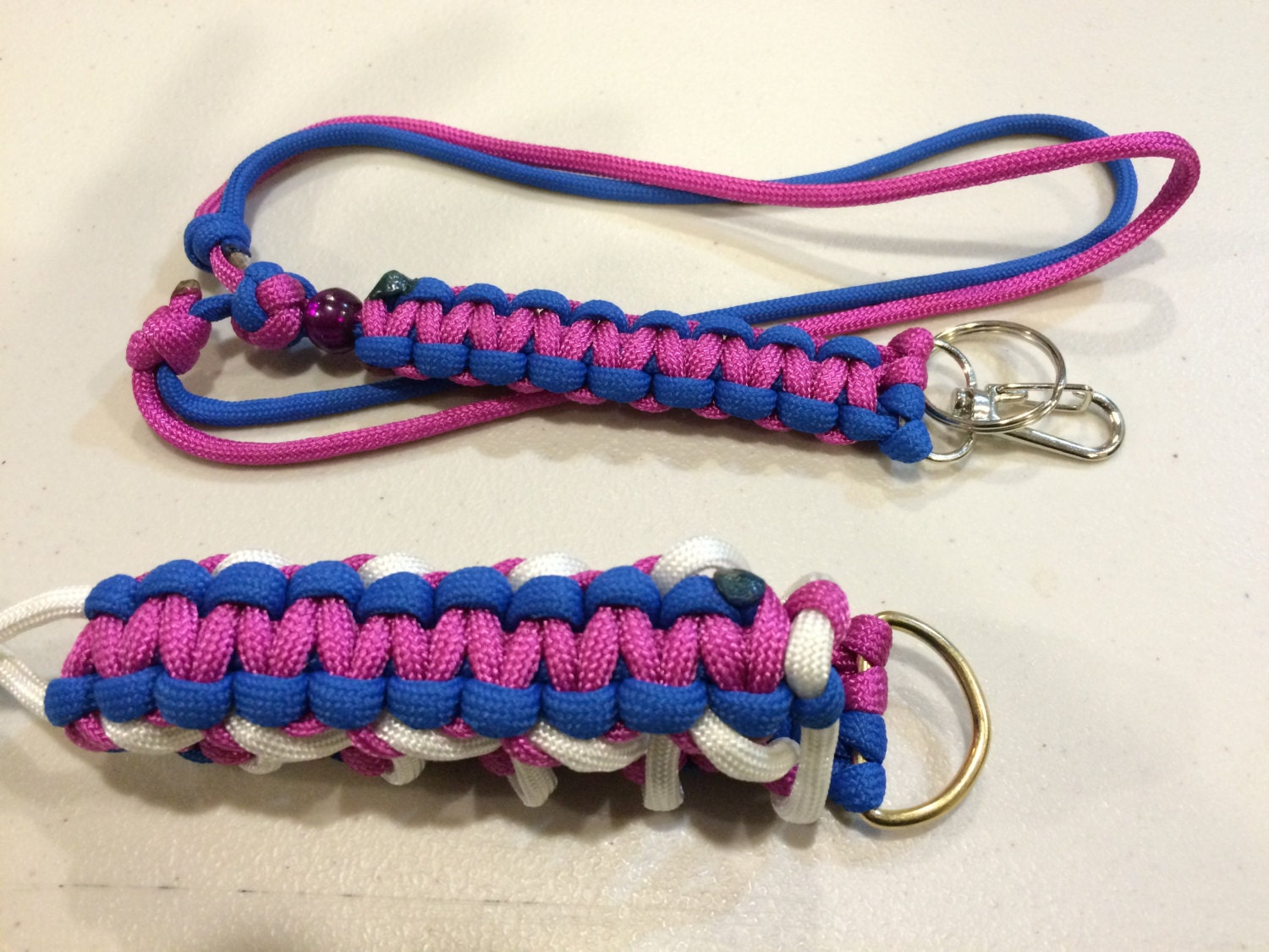 Paracord Lanyard & E-Cig/Vape Pen Holster SET Blue/Violet