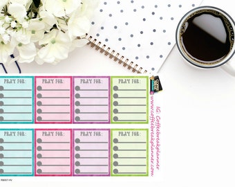 Planner Stickers|Prayer List Full Boxes| Prayer Tracker| For use in a variety of planners and journals| RB007