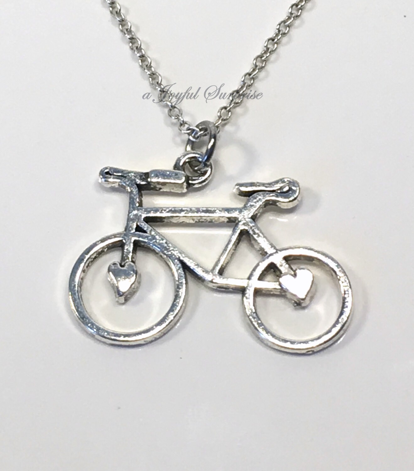 Bike Necklace Silver Bicycle Jewelry Gift for Cyclist Gift