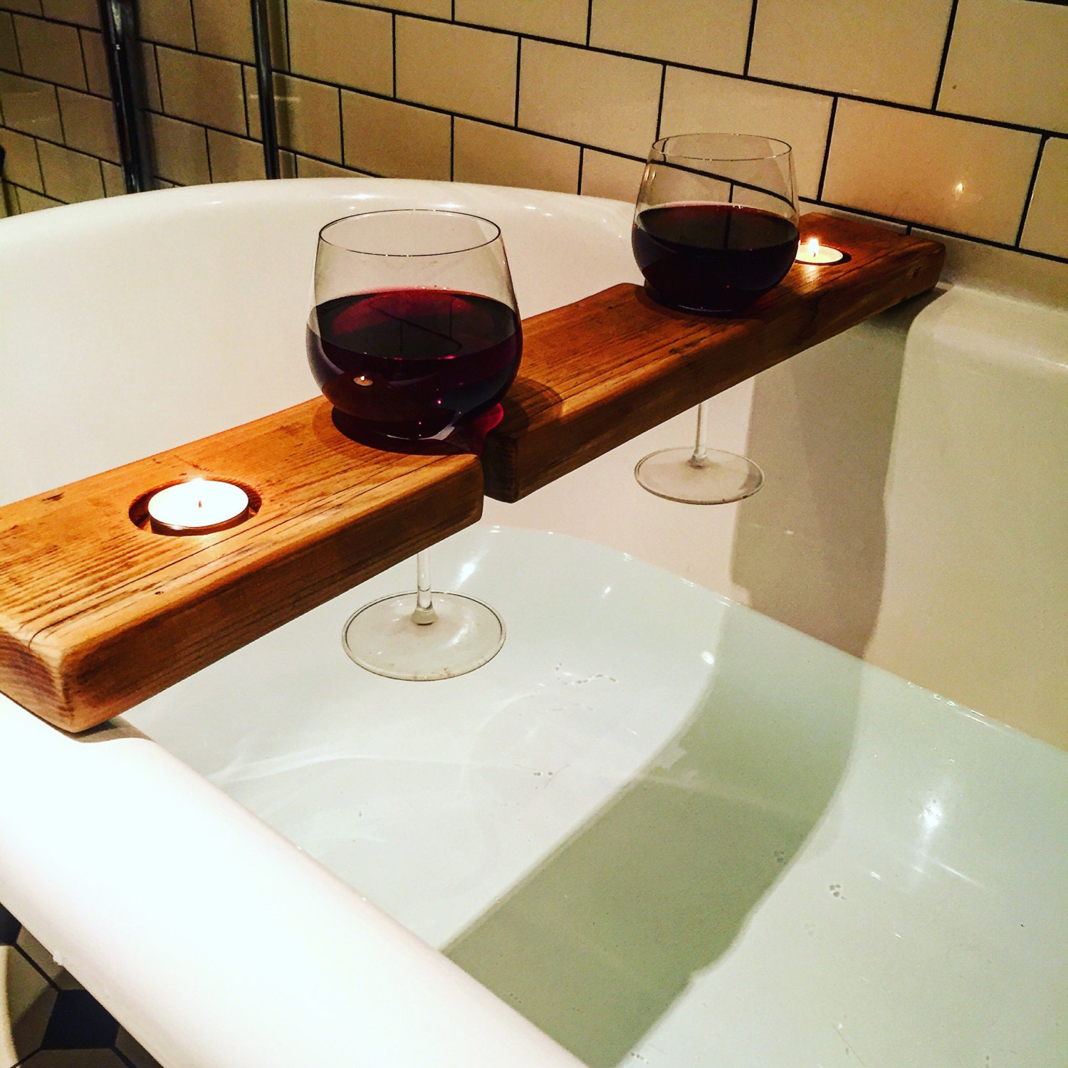Bath tray Bath caddy Handmade from Reclaimed Scaffold