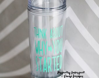 Glitter Dipped Tumbler//Skinny Tumbler//Personalized Tumbler//Glitter Water Bottle//Personalized Water Bottle//Work Out Bottle