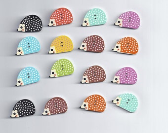 10 Pcs Wooden Buttons Sewing Accessories Cabochons Scrapbooking (135)