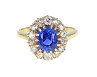 Ceylon sapphire ring | Etsy