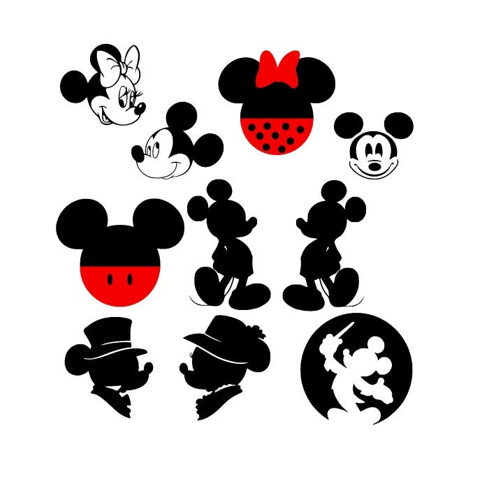 Download Mickey and Minnie Mouse SVG and DXF Cut File by ...