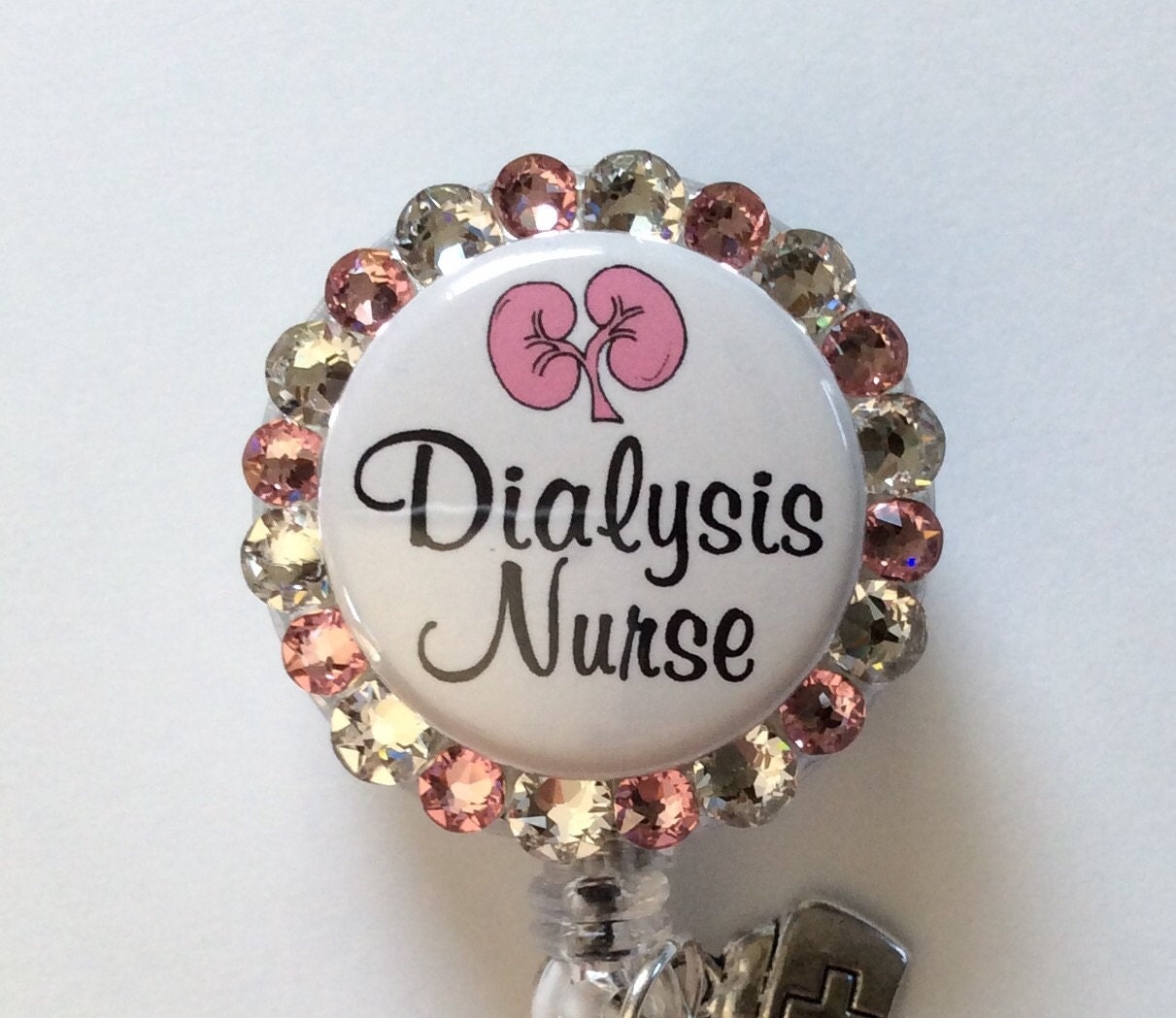 Dialysis Decorative Retractable Badge/ID Reel with